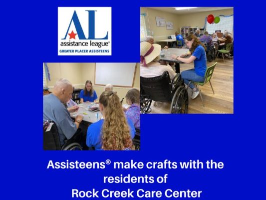 Assisteens Work With Senior Citizens Assistance League Of Greater Placer