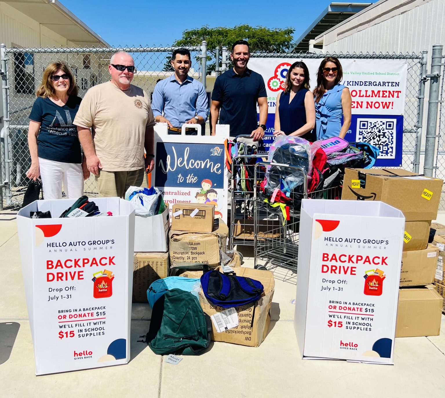 Subaru Backpack Drive Assistance League Temecula Valley