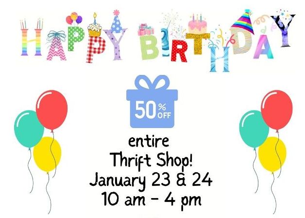 Thrift Shop Birthday Sale