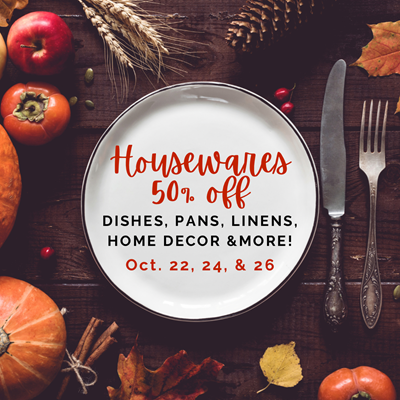 Housewares 50% Off