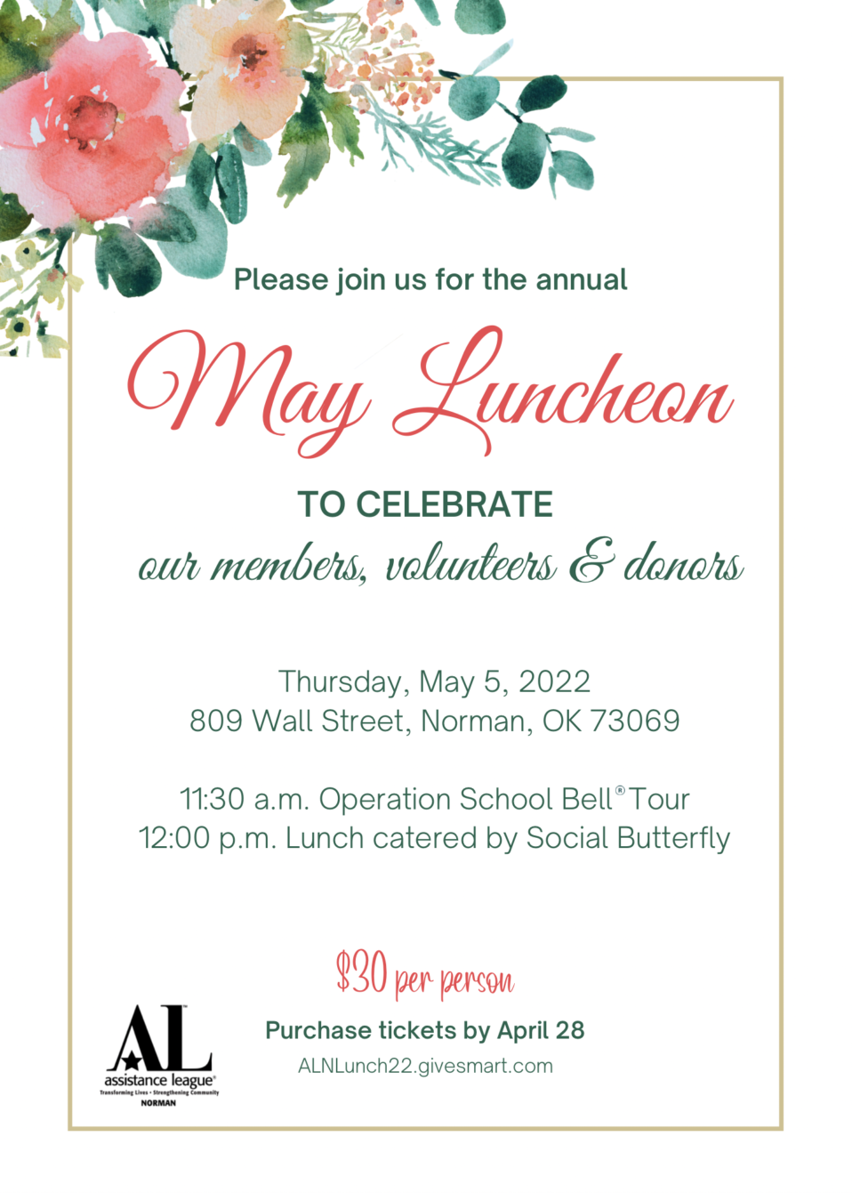 Spring Luncheon | Assistance League of Norman