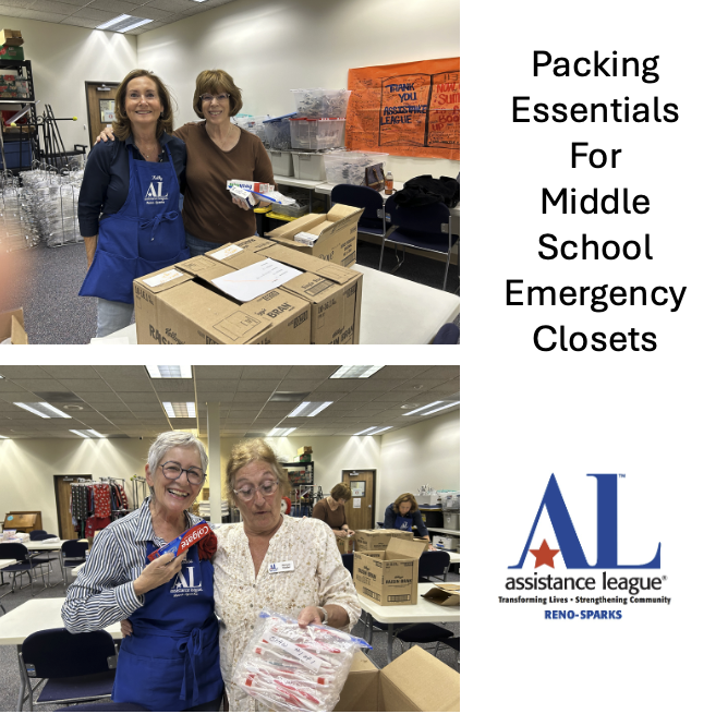 Packing hygiene items for middle school closets