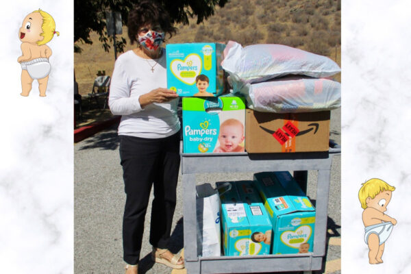 Donating Diapers to Parisi House on the Hill
