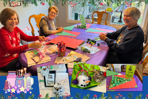 Preparing for Holiday Crafts at Family Supportive Housing