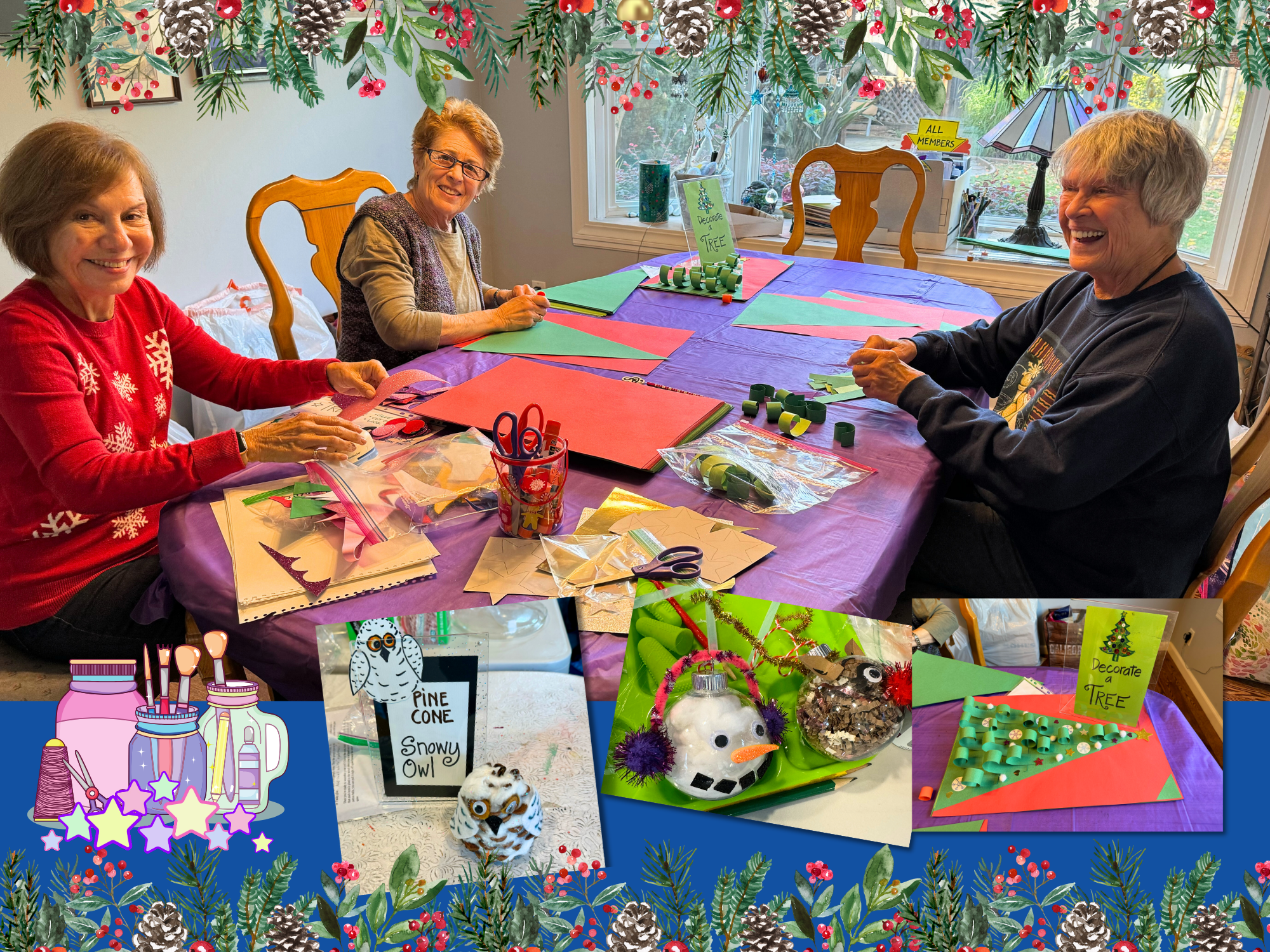 Preparing for Holiday Crafts at Family Supportive Housing