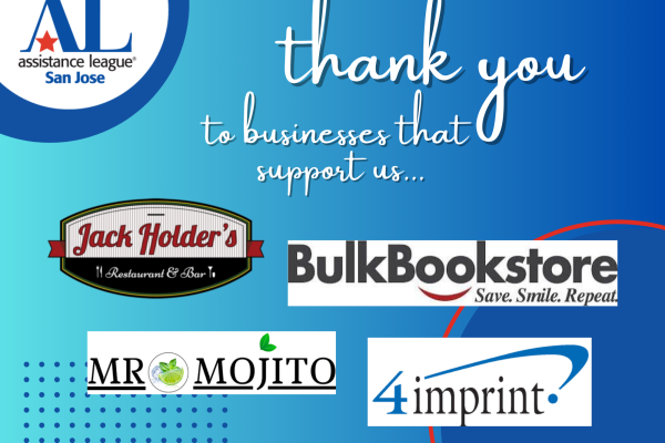 Thank you to Businesses that support us - Jack Holder's, BulkBookstore, Mr. Mojito, 4imprint