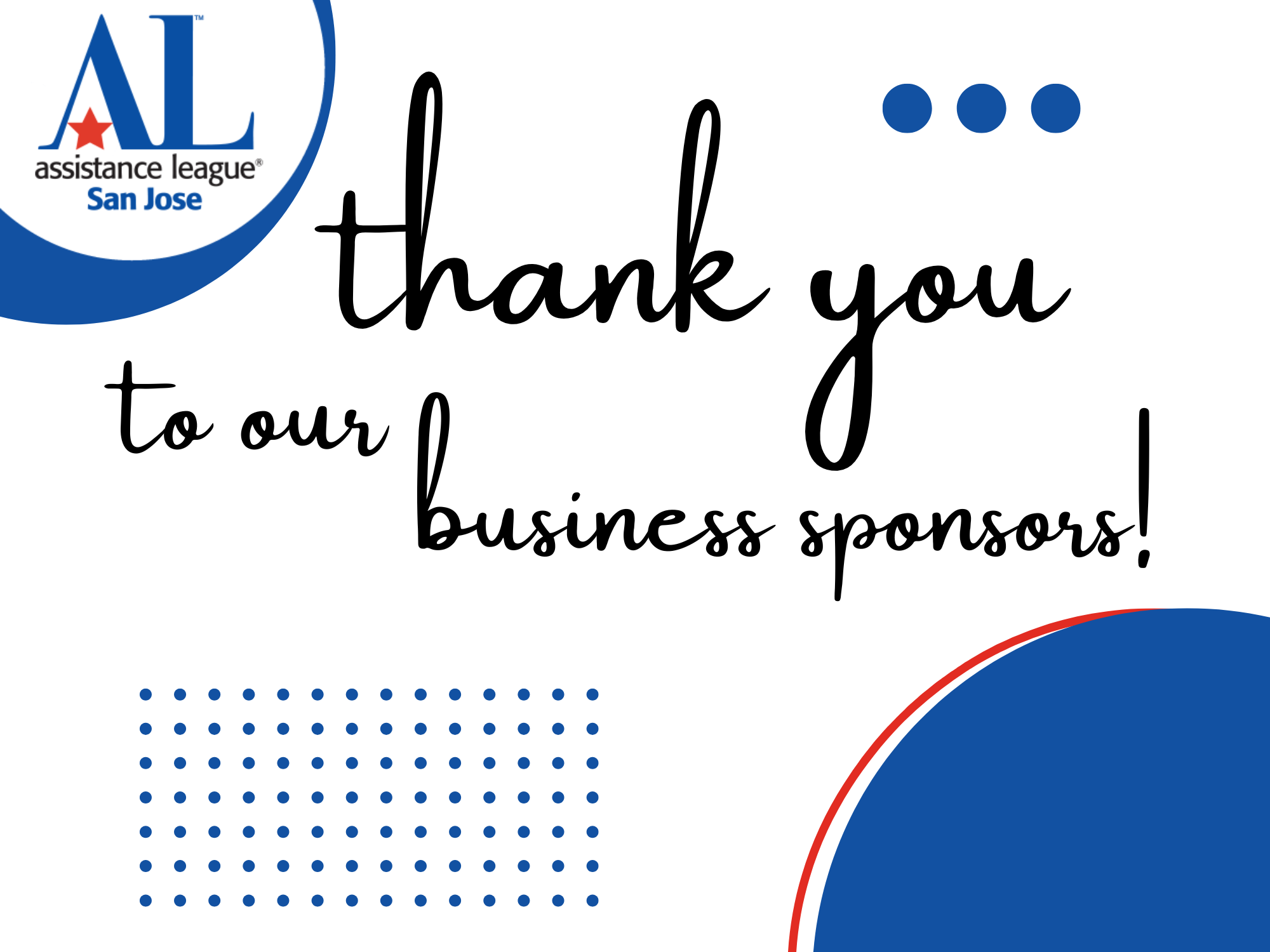 Thank you to our business sponsors