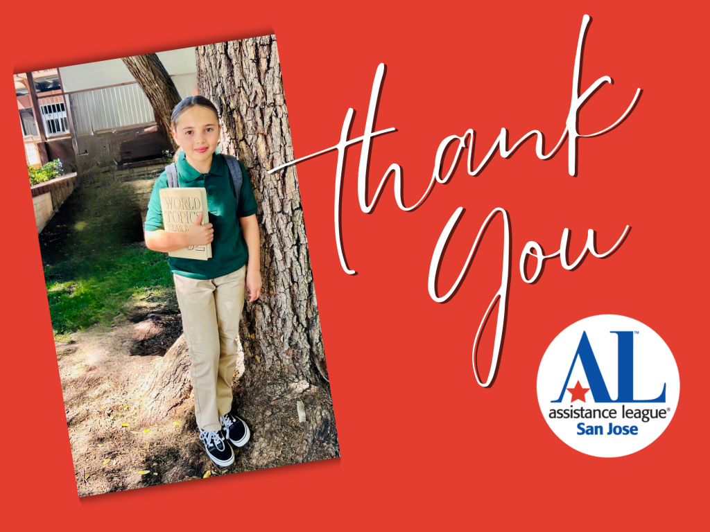 Thank You, Assistance League of San Jose