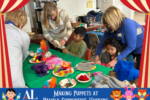 Making Puppets at Family Supportive Housing